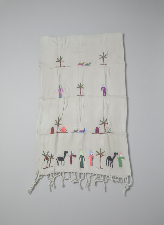 Heavy Shandweel shawl handwoven in Naqada, Upper Egypt