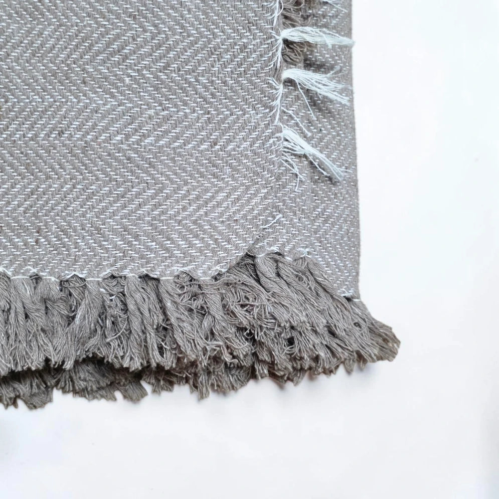 Handmade Cotton Sofa Throw – 100 × 250 cm | Fits 3-Seater Sofa
