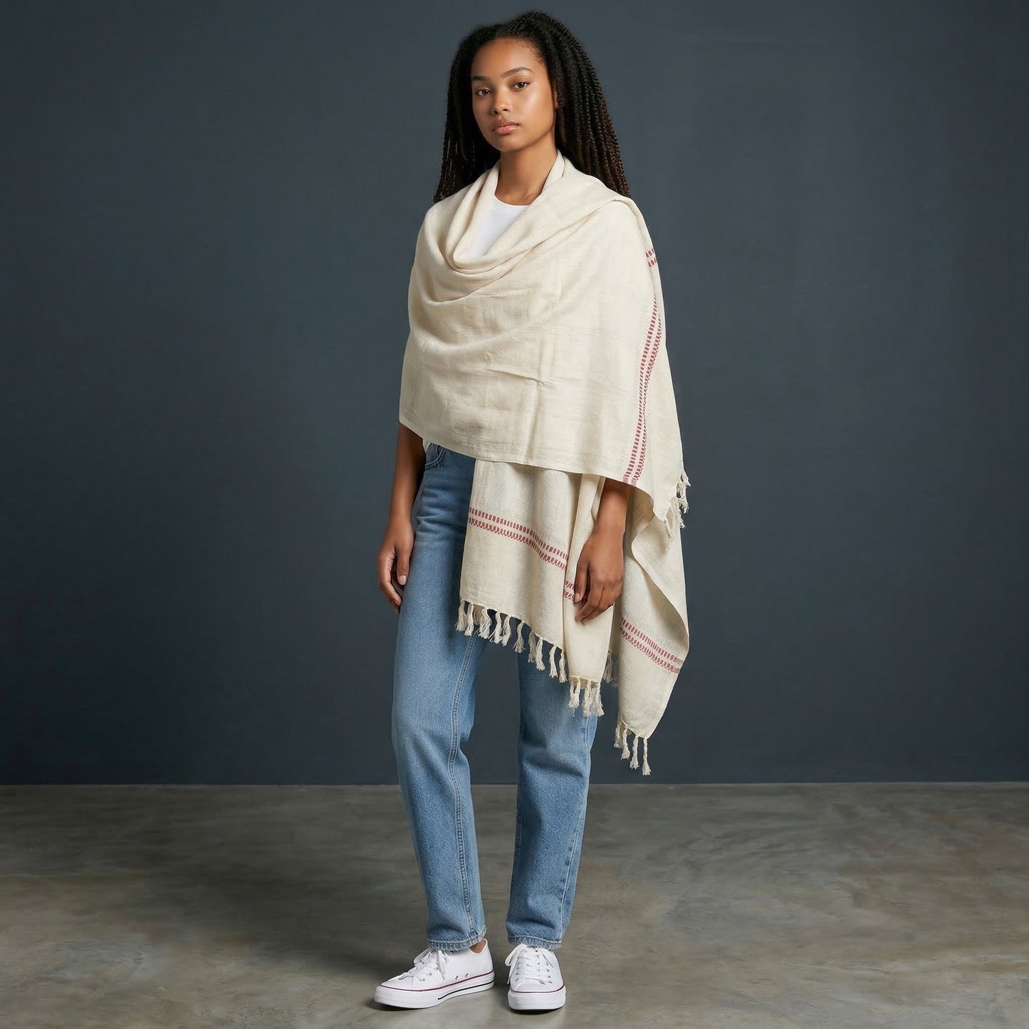 Cotton Shawls with Border - Naqada Hand Crafts