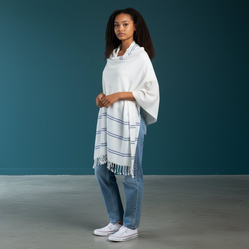 Cotton Shawls with Border - Naqada Hand Crafts