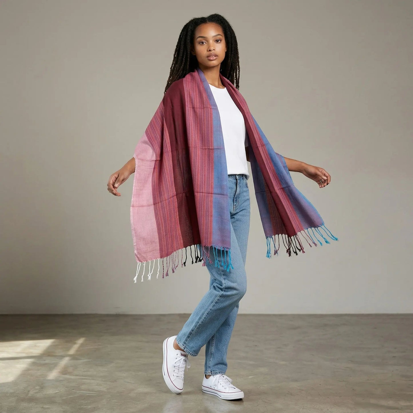 Handwoven Salad and Flog Scarf - Naqada Hand Crafts